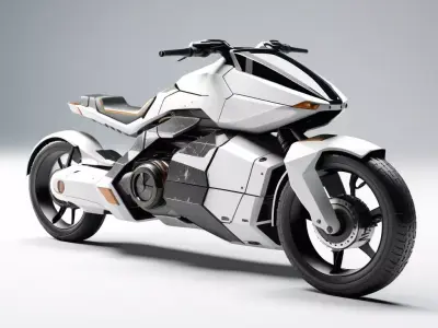 Futuristic Hoverbike with Blades 3D model