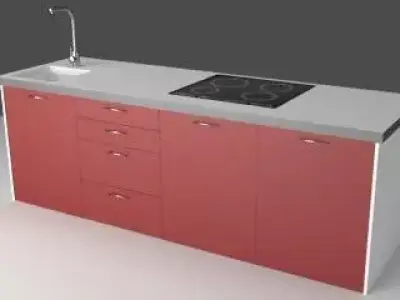 Kitchen Module Free 3D model