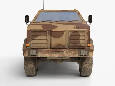 Dingo 4x4 afv Armored LODs Game Ready Low-poly 3D model