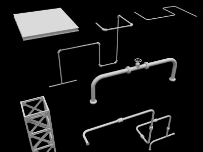 Pipe set 3D model