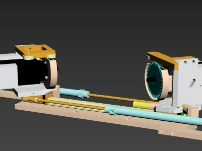 Single track cutting mechanism 3D model