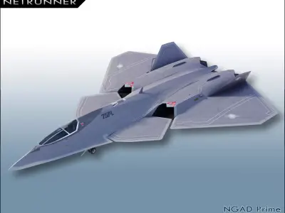 Lockheed NGAD prime concept fighter Low-poly 3D model