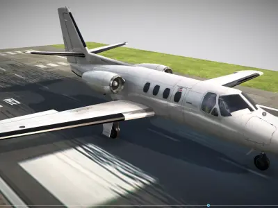 Cessna 500 Citation I Low-poly 3D model
