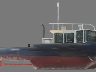 Tug boats  Low-poly 3D model