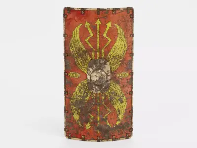 Dirty Scutum Shield - Roman Armor Equipment 3D model