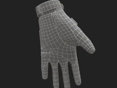Gloves Sci-fi military combat fantasy  Low-poly 3D model
