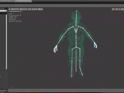 Retargeted US Marine Soldier Low-poly 3D model