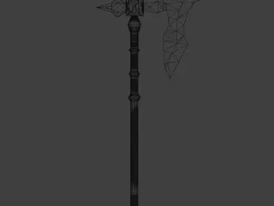 Battle Axe Game Ready Medieval Weapon PBR Low-poly 3D model