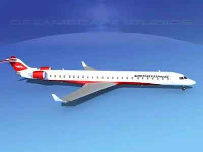 Bombardier CRJ1000 Monterey Express 3D model