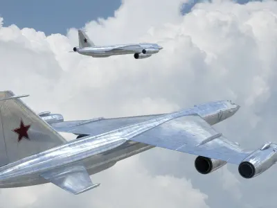 Soviet union M50 jet bomber 3D model