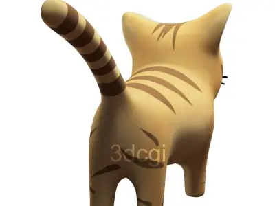 Cat Rigged Low-poly 3D model