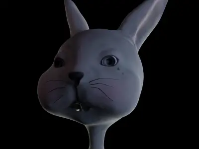 GangstaBunny bunny with tattoos and shorts Low-poly 3D model