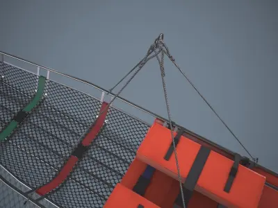 Helicopter Rescue Litter Low-poly 3D model