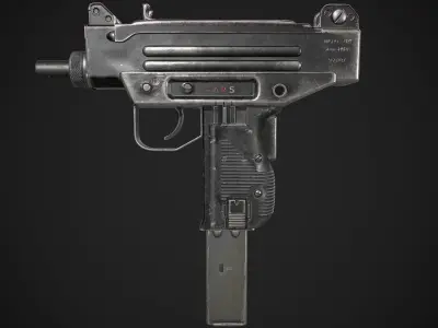 Micro Uzi Low-poly 3D model