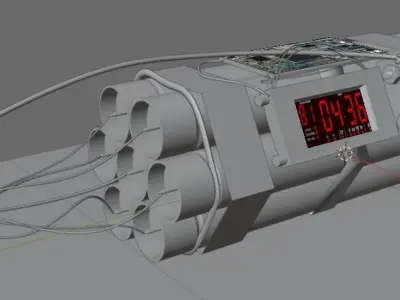 Bomb explosive Free 3D model