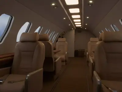 Airplane inside 3D model