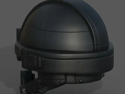 Helmet military combat scifi fantasy  Low-poly 3D model