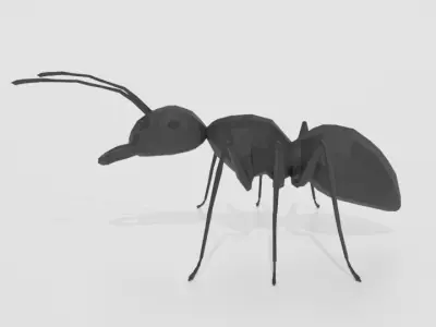 Low Poly Cartoon Ant Low-poly 3D model
