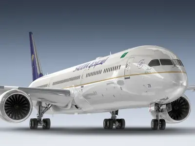 Saudi Arabian Airlines Fleet 3D model