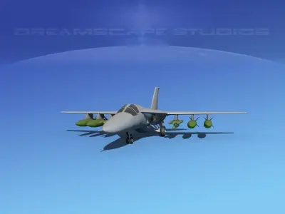 General Dynamics FB-111 Aardvark VBM Low-poly 3D model