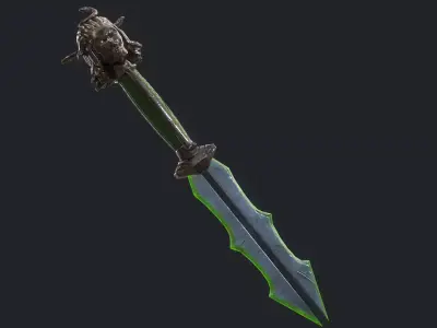 Fantasy Stylish- Dagger of Medusa Low-poly 3D model