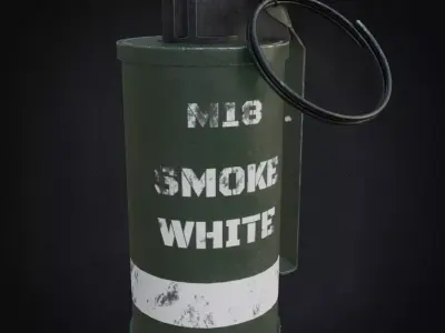 Smoke grenade Free low-poly 3D model