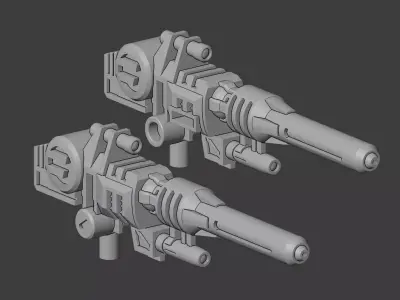 Hypersonic Concussion Blasters for Titans Return Leader Sixshot 3D print model