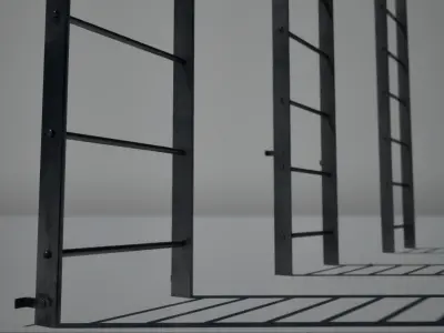 Three tunnel safety ladders 3D model