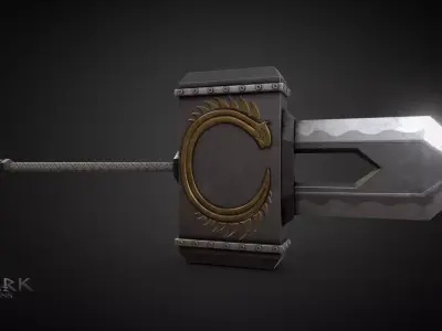 The mighty Hammerblade Low-poly 3D model