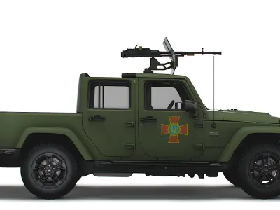 Jeep Gladiator 75th Machine Gun 2022 3D model
