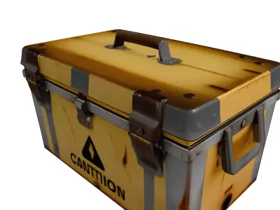 Dented Steel Ammo Box 3D model