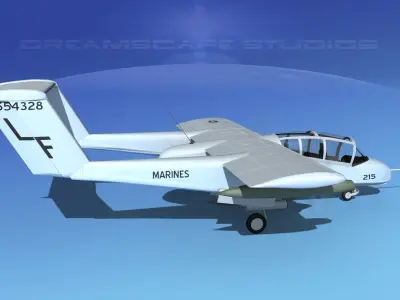 Rockwell OV-10 Bronco USMC 4 3D model