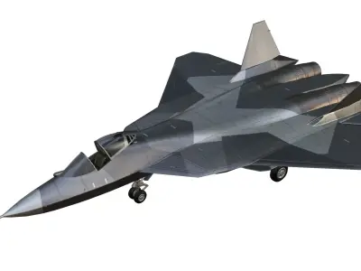 Sukhoi Su-57 Low-poly 3D model