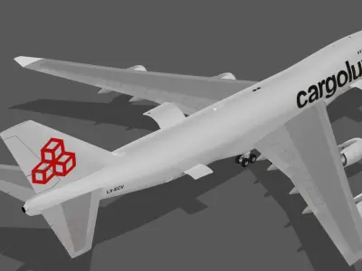 Boeing 747-400 F Cargolux 3D model