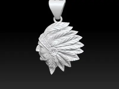 indian pendant 3D print model