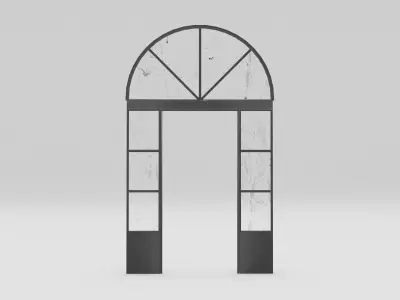 Iron door 2 Low-poly 3D model