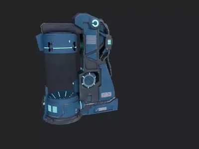 Building Sci-fi - PBR Game Ready LowPolygon Low-poly 3D model
