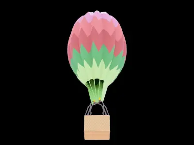 Hot Air Balloon 3D model
