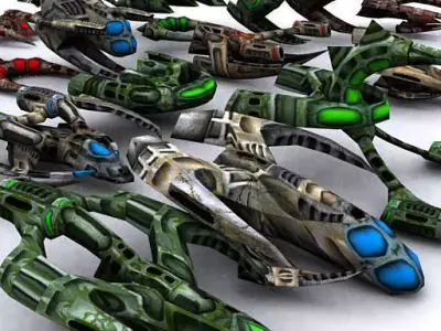 3DRT - Alien Invasion Pack Low-poly 3D model