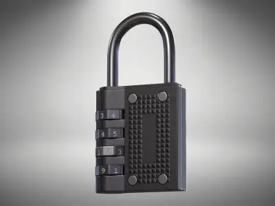 Padlock Low-poly 3D model