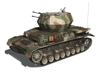 Flakpanzer IV - Wirbelwind - sPz Jg Abt 654 3D model