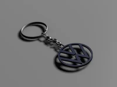 Key fob for Volkswagen brand Low-poly 3D model