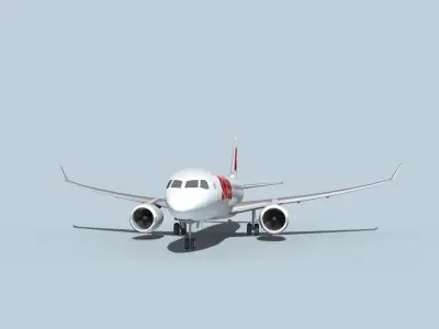 Bombardier CS100 Swissair 3D model