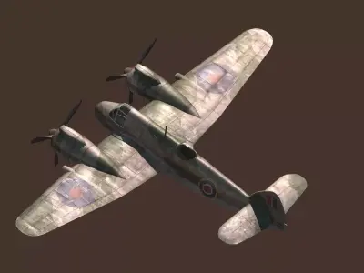 Bristol Beaufighter Low-poly 3D model