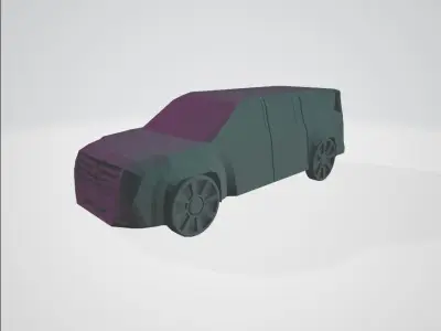Escalade suv Low-poly 3D model
