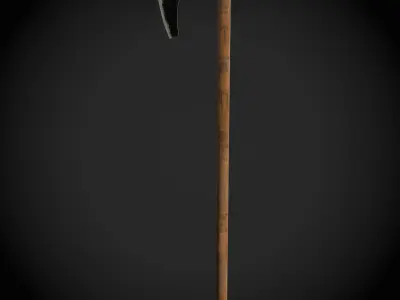Double handed viking axes Free low-poly 3D model