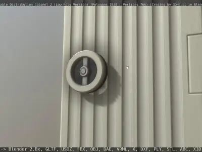 Animated Cable Distribution Cabinet 2 Low-poly 3D model