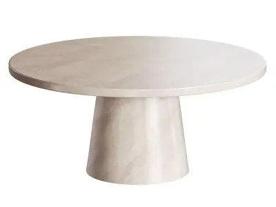 Outdoor Pedestal Round Dining Table Low-poly 3D model