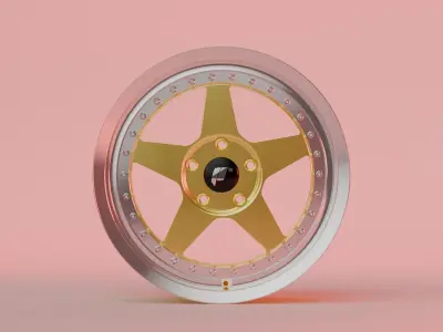 Japan Racing 6 - Gold Rim 3D model
