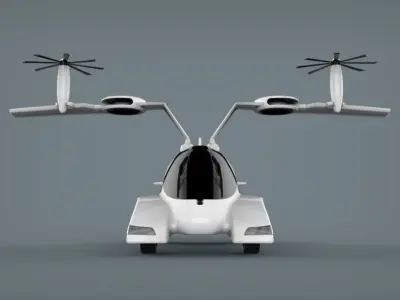 R-TFC 007 Flying Car Free 3D model